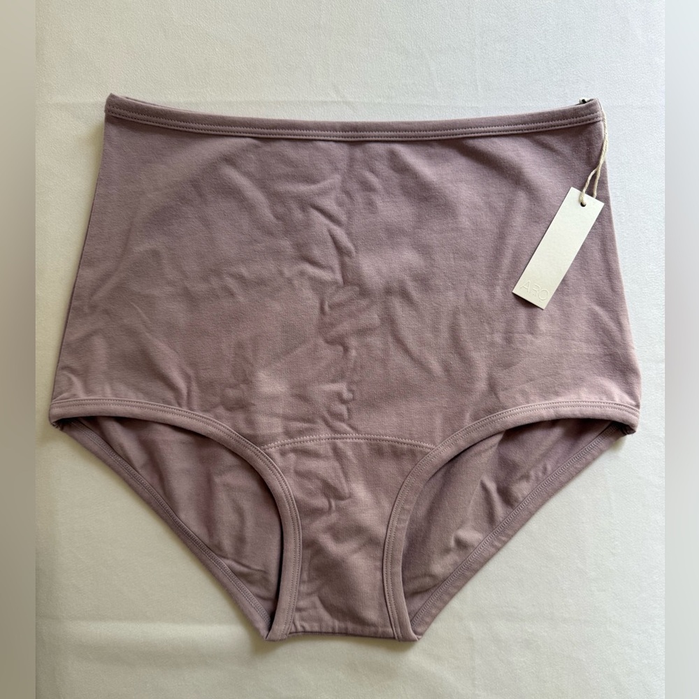 ARQ Organic Cotton Women's High Waisted Underwear Lilac Purple Size L